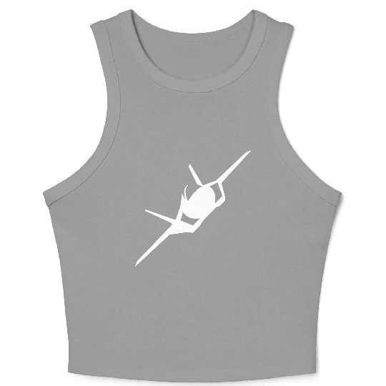 F-35 Lightning II Military Fighter Jet Aircraft Crop Tank Top