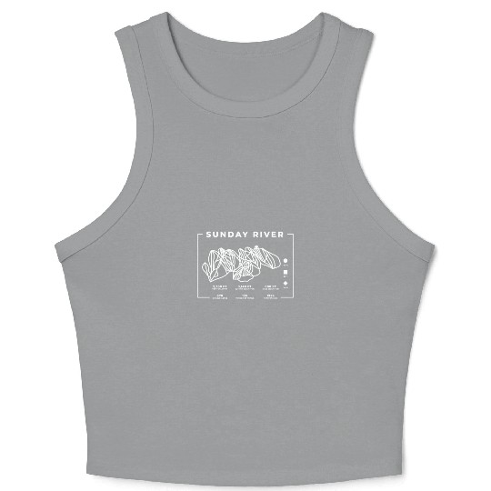 Sunday River Ski Trail Snowboard Skiing Maine Skie Crop Tank Top