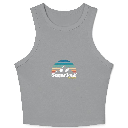 Sugarloaf Maine Usa Ski Resort 1980S Retro Gift Te Crop Tank Top