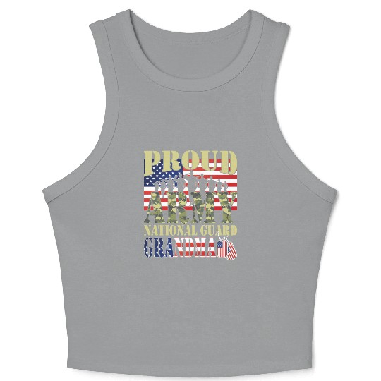 Proud Army National Guard Grandma Crop Tank Top