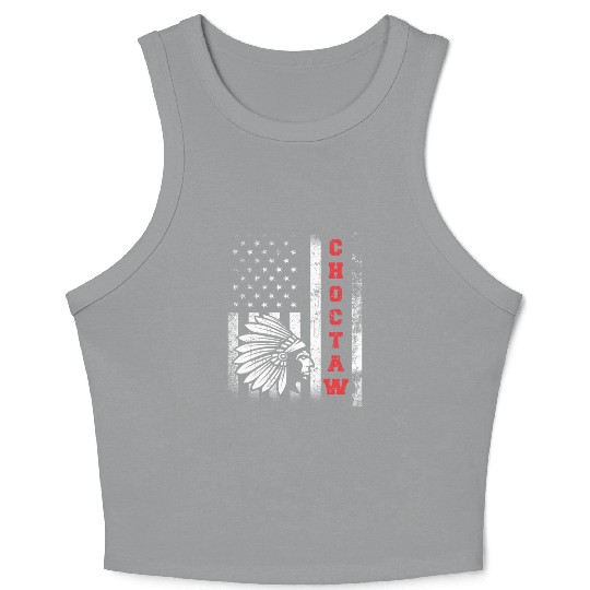 Choctaw Flag US USA Native American Indian Gift Crop Tank Top