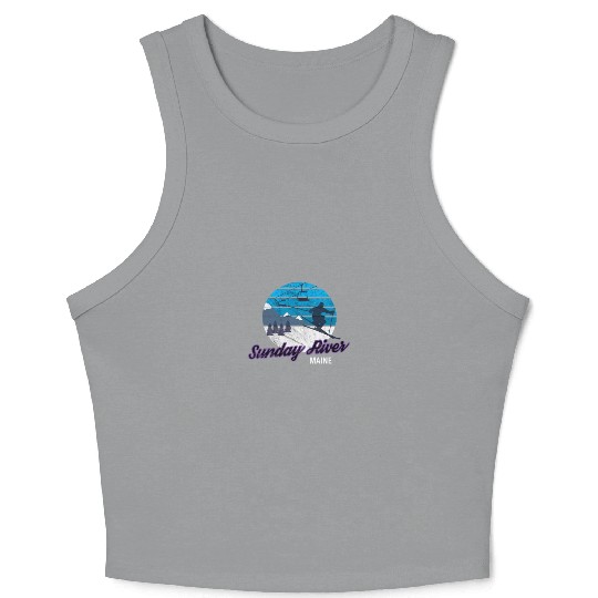 Sunday River Newry Maine New England Ski Snowboard Crop Tank Top