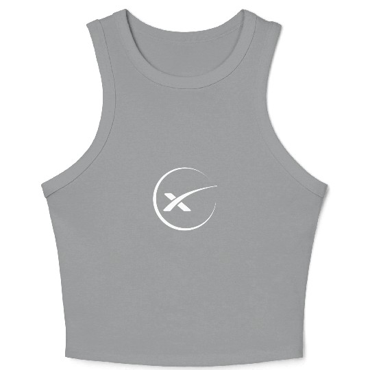 space x spacex elon musk Crop Tank Top