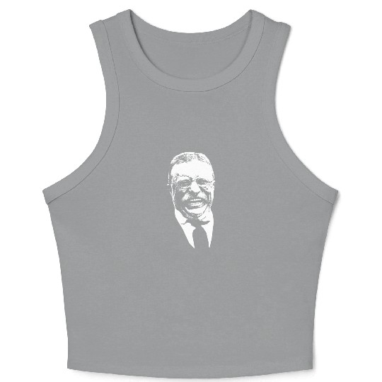 President Teddy Roosevelt Graphic Crop Tank Top