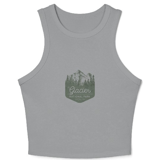 Glacier National Park Hiking Montana Crop Tank Top