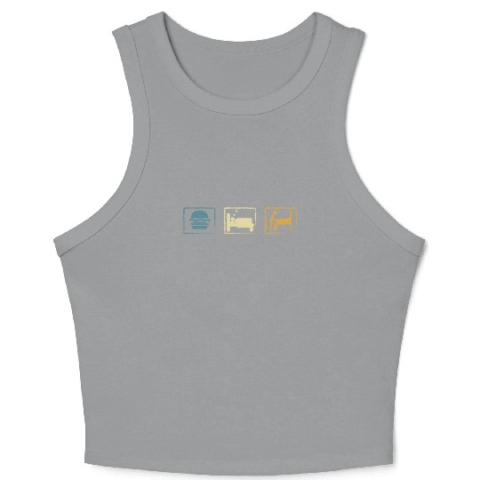 Retro Pinball Eat Sleep Pinball Crop Tank Top