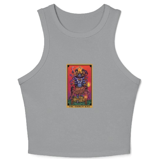 The Goddess Kali The Devil Tarot Card Hindu Indian Crop Tank Top