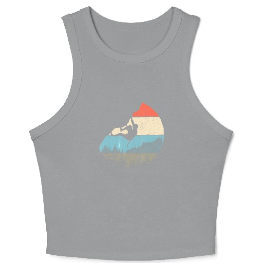 Vintage Style Rock Climbing Retro Bouldering Crop Tank Top