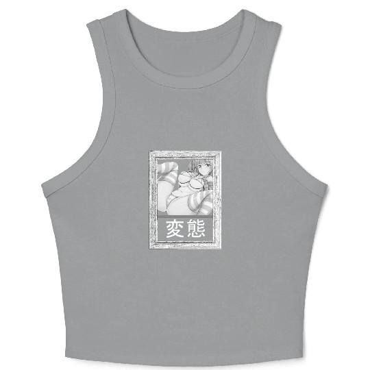 hen Anime Waifu japanese sexy bikin Girl Ahegao Crop Tank Top