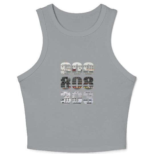 303 808 909 Music History Crop Tank Top