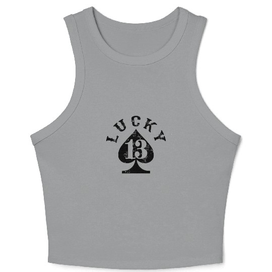 Lucky 13 Spade Crop Tank Top