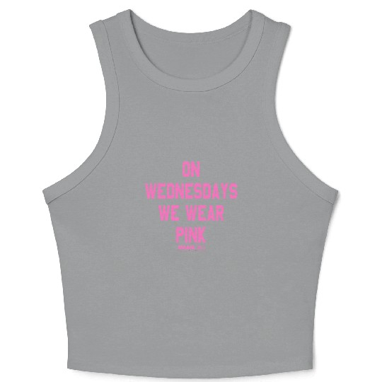 Mean Girls Pink On Wednesday Square Text Crop Tank Top