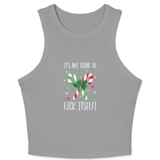 Its Not Going to Lick Itself Xmas Crop Tank Top
