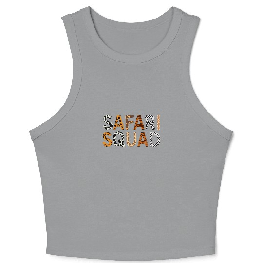 Safari Squad Family Vacation African Animal lover Crop Tank Top