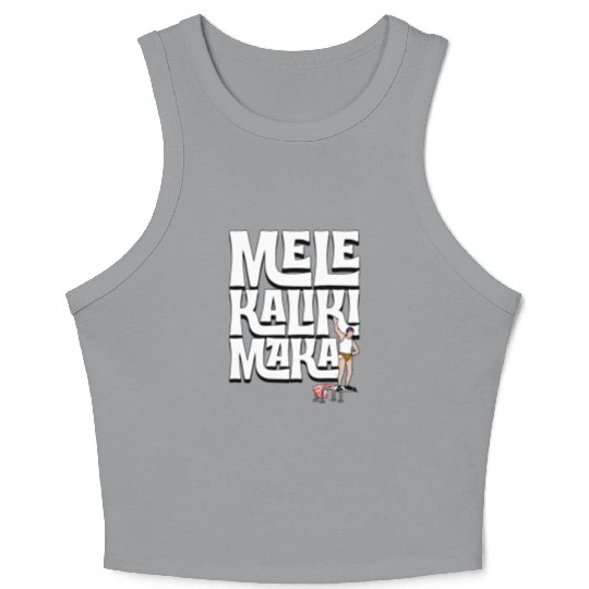 Mele Kalikimaka Cousin Eddie at the Swimming Pool Crop Tank Top