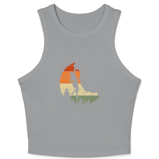 Retro Rock Climbing Vintage Climber Crop Tank Top