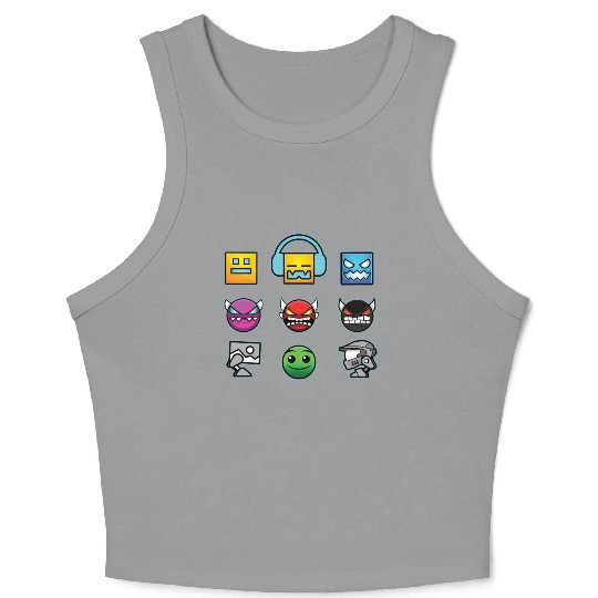 geometry dash insane Crop Tank Top