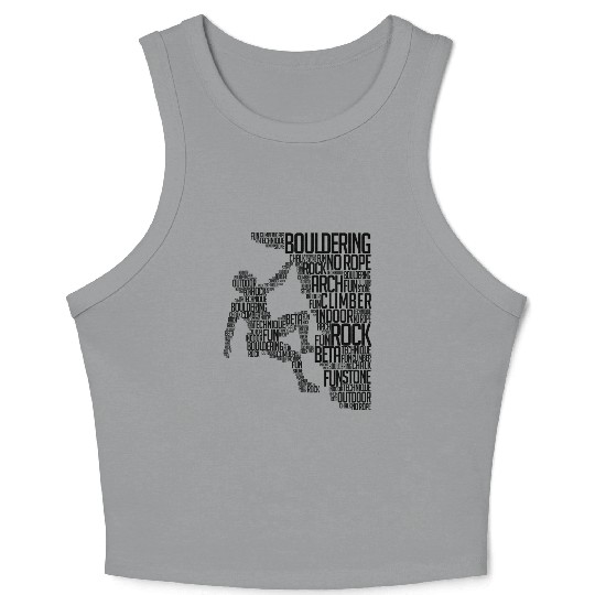 Bouldering Rock Climbing Adventure Free Climber Crop Tank Top