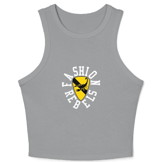 Fashion Rebels Records Crop Tank Top