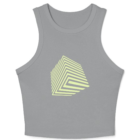 Geometric Cube Crop Tank Top