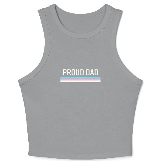 Lgbt Transgender Pride Proud Dad Crop Tank Top