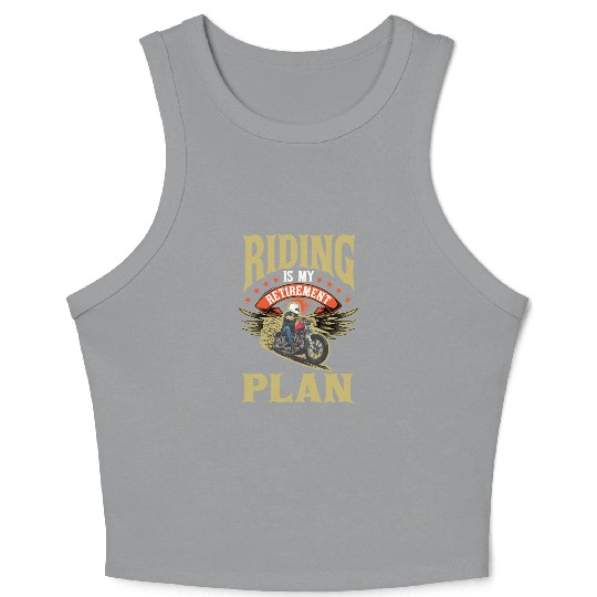 Motorcycle Retirement Gift for Old Biker Father Crop Tank Top