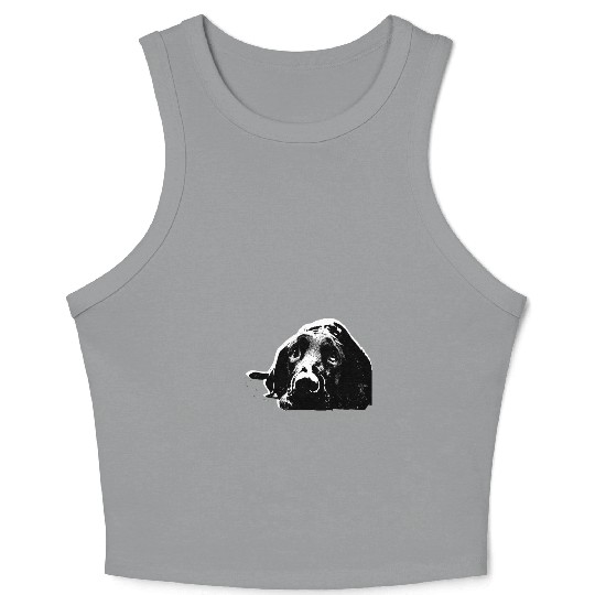 Black Labrador Retriever Crop Tank Top