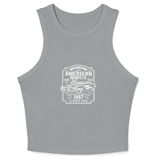 American Muscle Car Classic High Speed Crop Tank Top