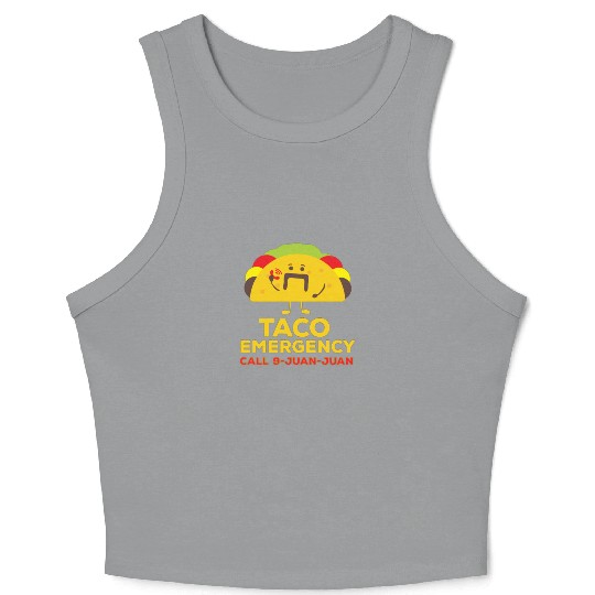 Funny Mexican Tacos Crop Tank Top