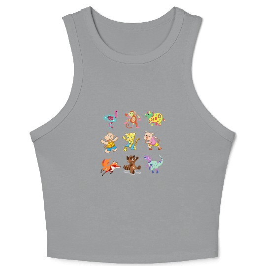 cute Animal Crossing Characters Crop Tank Top