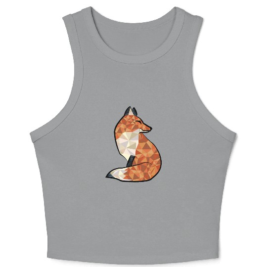 fox triangle Crop Tank Top