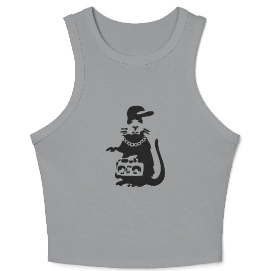Gangsta Rat - Banksy Graffiti Crop Tank Top