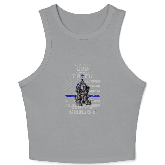 Police Officer Knight Templar A Child Of God A Man Crop Tank Top