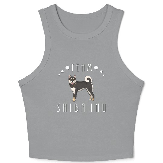 Team Shiba Inu - Black and Tan Crop Tank Top