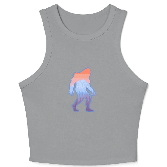 Mt Rainier Bigfoot Sasquatch Crop Tank Top