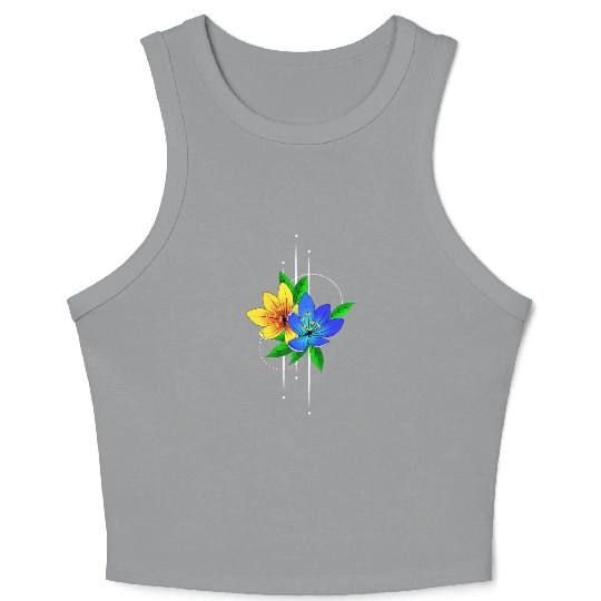 Lily flowers planting garden Crop Tank Top