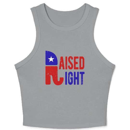 Raised Right Proud Republican Elephant Logo Usa Crop Tank Top