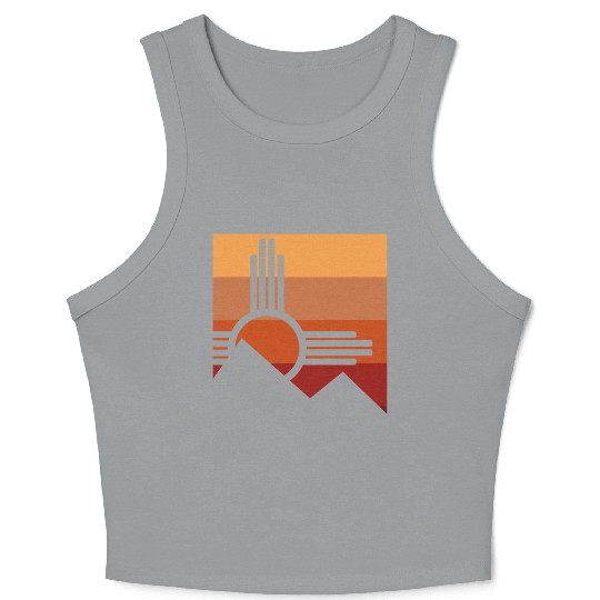Zia Sun New Mexico Zia Mountains Crop Tank Top
