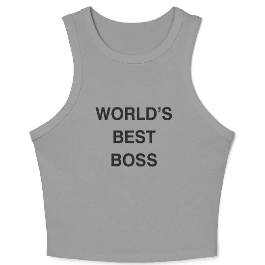 World's Best Boss Crop Tank Top