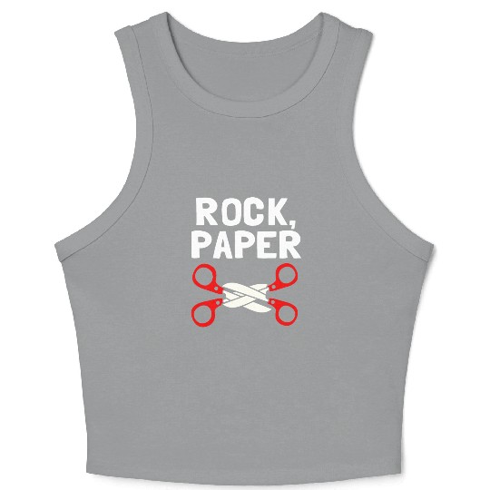 Rock Paper Scissors Lesbian LGBT LGBTQ Crop Tank Top