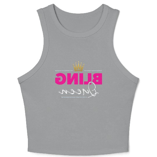 5 Bling Queen Jewelry Consultant Reverse Mirror Li Crop Tank Top