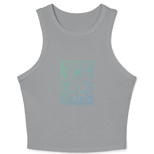 Tropical Geometric Abstract 3 Crop Tank Top