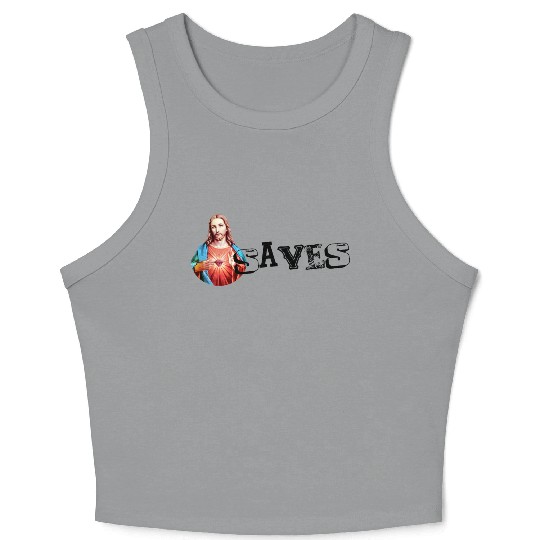 JESUS SAVES | Jesus Christ | Jesus Christus Crop Tank Top