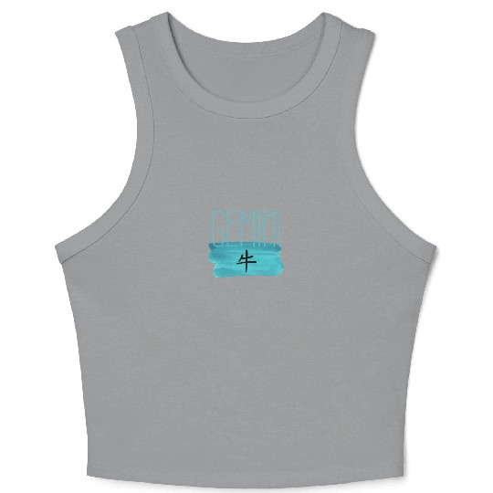 GEMINI OX AESTHETIC ZODIAC Crop Tank Top