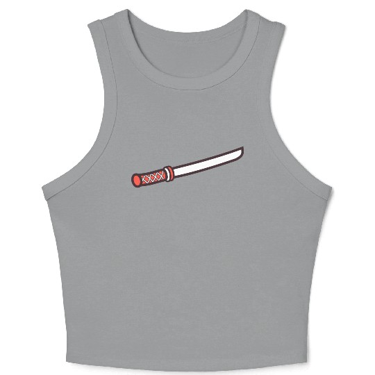 Samurai Sword Crop Tank Top