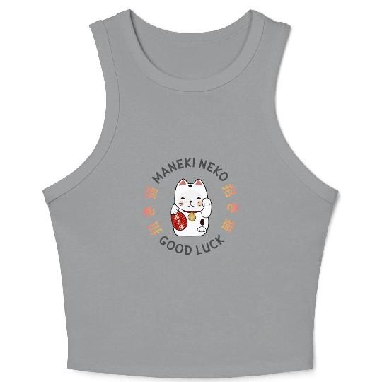Maneki Neko: Lucky Cat Crop Tank Top