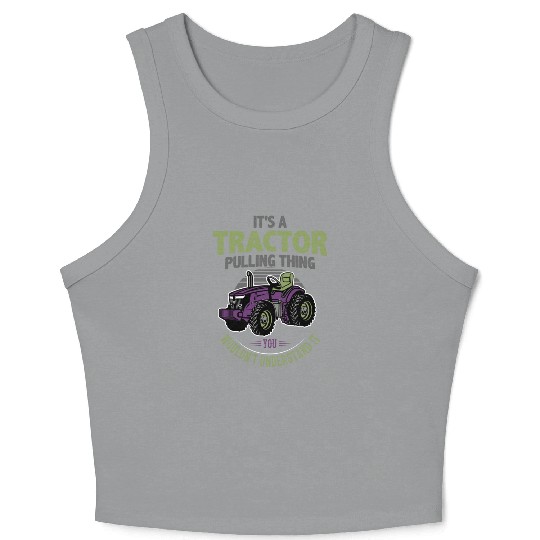 tractor pulling, tractor pulling racing, tractors Crop Tank Top