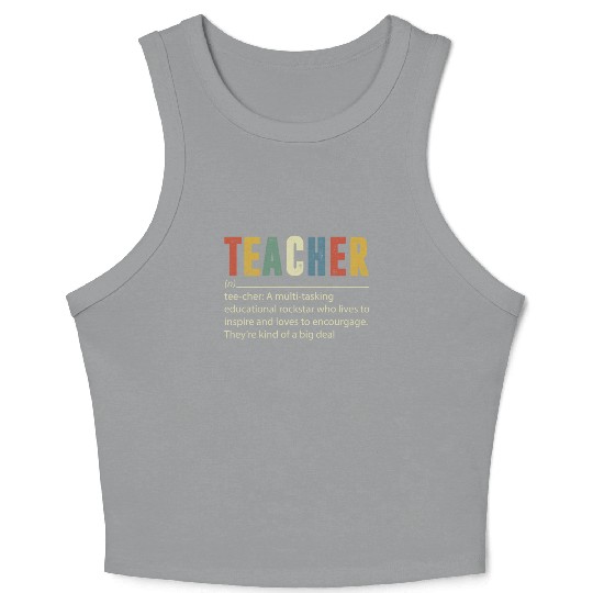 Teacher Multi tasking Educational Rockstar Crop Tank Top