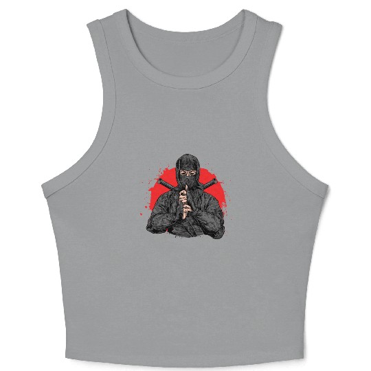 Ninja Samurai Kendo Katana Japan Yakuza Shinobi Crop Tank Top