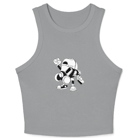 ComicStyle Graffiti Bomber Crop Tank Top